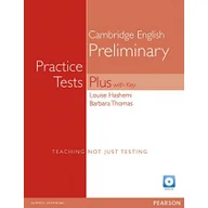 Książki do nauki języka angielskiego - Cambridge English Preliminary Practice Tests Plus 1 with key - dostępny od ręki, wysyłka od 2,99 - miniaturka - grafika 1
