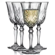Kieliszki - Lyngby Glas Kieliszki do białego wina z kryształowego szkła Melodia 916099 4 x 210 ml - miniaturka - grafika 1