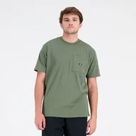Koszulki męskie - Koszulka męska New Balance MT31542DON  zielona - miniaturka - grafika 1