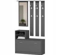 Meble do przedpokoju - Garderoba wieszak szafka na buty antracyt V-1 Producent - miniaturka - grafika 1