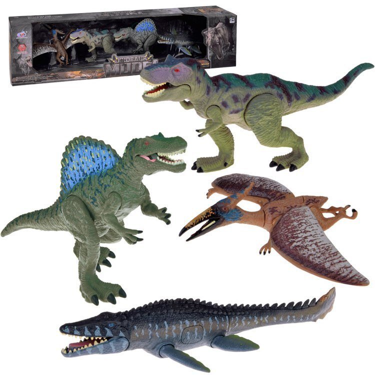Zestaw figurek duże dinozaury 4 sztuki figurki ruchome elementy ZA5689 EDUKAMP