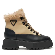 Botki damskie - Trapery Guess Rezim FLFREZ ELE10 Beżowy - miniaturka - grafika 1