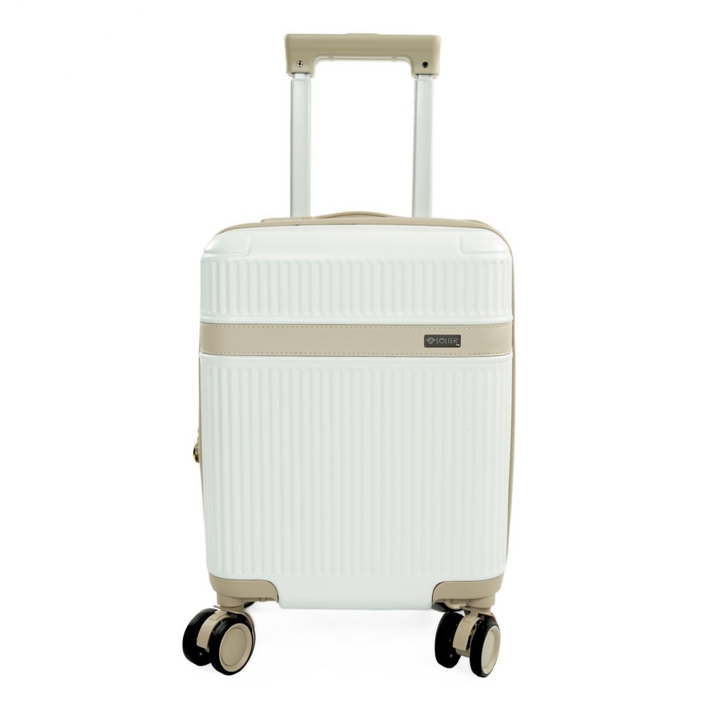 Walizka Kabinowa Podróżna Mała Solier Nokiro 16' Xs - Śmietankowy