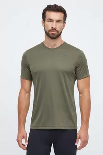 Koszulki męskie - Reebok t-shirt treningowy Tech kolor zielony gładki - grafika 1