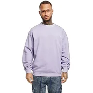 Bluzy męskie - Urban Classics Męska bluza pigmentowa Dyed Crew Neck, lawendowy, XXL - miniaturka - grafika 1