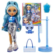 Lalki dla dziewczynek - Rainbow High Classic Lalka Skyler Bradshaw Niebieska Zestaw Z Akcesoriami Slime + Zwierzątko - miniaturka - grafika 1
