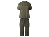 Piżamy damskie - esmara® Piżama damska z wiskozą (Khaki/ czarny, XL(48/50)) - miniaturka - grafika 1