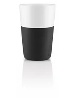Szklanki - Eva Solo kubki na espresso, kawę lungo lub latte, 2 szt, pokryte silikonem, carbon czarny, Latte (360 ml) 5706631052030 - miniaturka - grafika 1