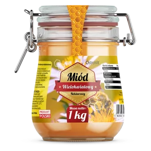 OstroVit Miód Wielokwiatowy Nektarowy - 1000g - Zdrowa żywność - miniaturka - grafika 1