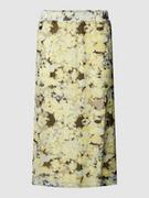 Spódnice - Spódnica midi z kwiatowym wzorem na całej powierzchni i elastycznym pasem - miniaturka - grafika 1