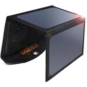 Ładowarki do telefonów - Choetech Choetech składana ładowarka solarna słoneczna fotowoltaiczna 19W 2x USB 2,4A czarny (SC001) SC001 - miniaturka - grafika 1