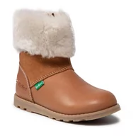 Kozaki damskie - Kickers Kozaki Nonofur 878683-10-116 S Camel Brillant - miniaturka - grafika 1