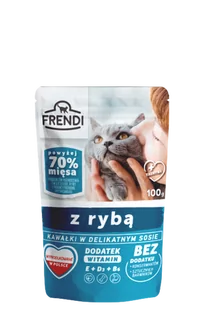 Frendi kawałki w delikatnym sosie z kurczakiem dla kota 45x100g 5 smaków - Mokra karma dla kotów - miniaturka - grafika 4