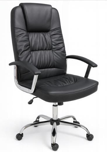 Kontrasto Fotel biurowy czarny ekoskóra