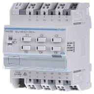 Sterowniki i przekaźniki - Hager polo KNX e/s Sterownik załączający/żaluzjowy 10 A 6-/3-krotny TXA606B TXA606B - miniaturka - grafika 1