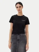 Koszulki i topy damskie - KARL LAGERFELD T-Shirt A2W17097 Czarny Regular Fit - miniaturka - grafika 1