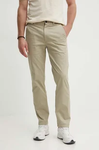 Calvin Klein spodnie męskie kolor zielony proste K10K113692 - Spodnie męskie - miniaturka - grafika 1