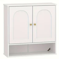 Inne - TEMU Szafka ścienna Szafka łazienkowa Do toalety i nad zlew Z 2 drzwiami, otwartą przestrzenią i regulowanymi półkami Szafka na leki Biała z - miniaturka - grafika 1