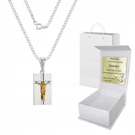 Biżuteria dla dzieci - Łańcuszek Medalik Jezus Srebro 925 Prezent Grawer - miniaturka - grafika 1