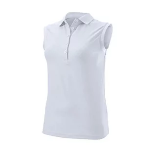 Koszulki i topy damskie - Wilson damska koszulka polo bez rękawów, poliester biały L WGA700627 - grafika 1