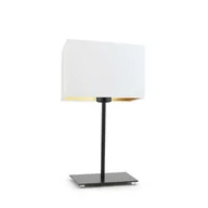 Lampy stojące - LYSNE, lampka nocna AMALFI GOLD, biały ze złotym wnętrzem - miniaturka - grafika 1