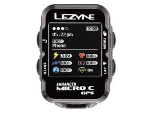 Lezyne Micro GPS Computer, czarny, jeden rozmiar 1-GPS-MICROC-V104 - Liczniki rowerowe - miniaturka - grafika 1
