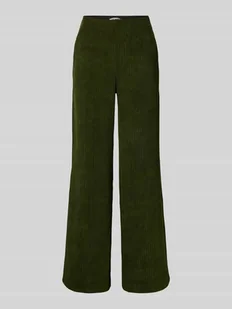 Spodnie sztruksowe z elastycznym pasem model ‘KATE’ - Spodnie damskie - miniaturka - grafika 1