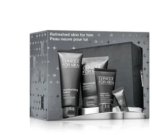 Clinique Clinique For Men Refreshed Skin for Him zestaw peeling do twarzy 100ml + balsam nawilżający 100ml + żel do mycia twarzy 50ml + krem pod oczy 7ml + kosmetyczka - Kremy do twarzy Clinique Clinique For Men Refreshed Skin for Him zestaw peeling do twarzy 100ml + balsam nawilżający 100ml + żel do mycia twarzy 50ml + krem pod oczy 7ml + kosmetyczka - Kremy do twarzy - miniaturka - grafika 1