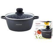 Garnki - Household Ganek granitowy z pokrywą 20 cm indukcja 2,2 L HH-10625 - miniaturka - grafika 1