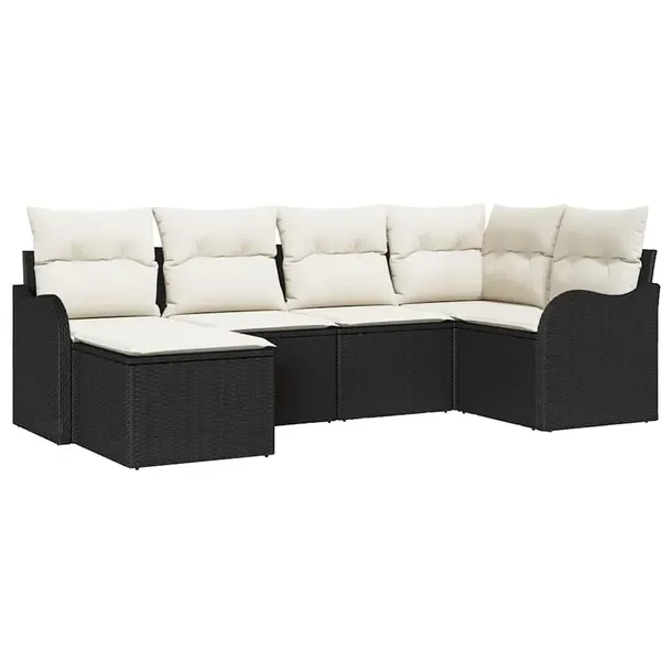 Zestaw Modułowej Sofy Ogrodowej, Rattan, Biały, 3 Elementy, 80 cm Głębo
