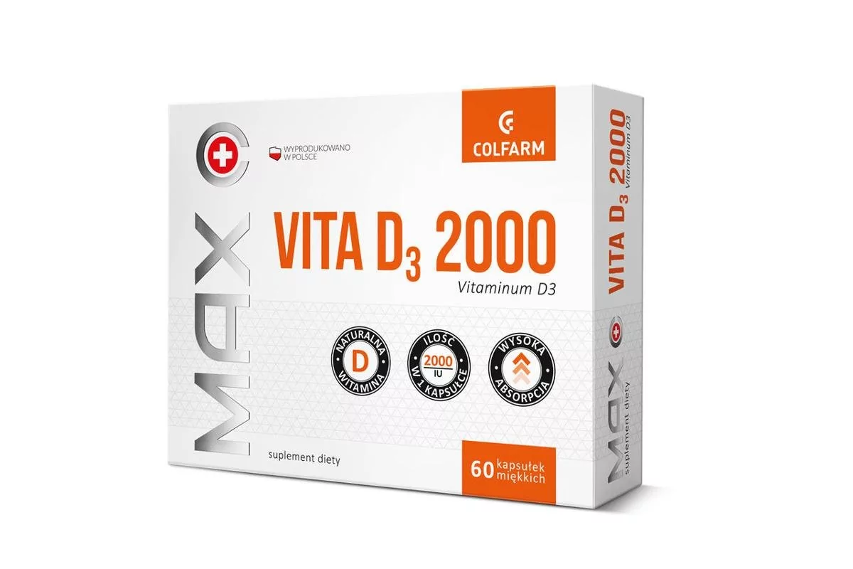 COLFARM MAX VITA D3 2000 x 60 kaps