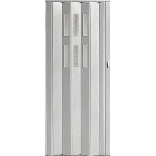 Drzwi harmonijkowe PIONEER GLASS 281 84 x 202 cm dąb bielony - Drzwi wewnętrzne - miniaturka - grafika 1