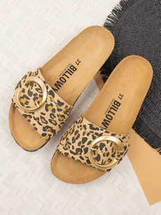 billowy Klapki w kolorze brązowo-beżowym - Klapki i japonki damskie - miniaturka - grafika 1