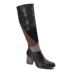 Brązowe Kozaki Maciejka Damskie Stylowe Obuwie - Kozaki damskie - miniaturka - grafika 1