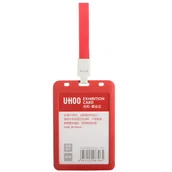 Identyfikatory - Identyfikator ze smyczą - Etui na kartę CZERWONY / UHOO - miniaturka - grafika 1