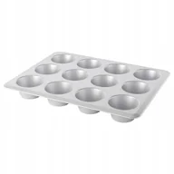 Formy do ciast - IKEA VARDAGEN Blacha forma "muffin", srebrny, 38x29 cm - miniaturka - grafika 1