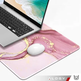Podkładka na biurko pod myszkę mysz klawiaturę Mata ochronna antypoślizgowa gamingowa XXL 88x40 Alogy Marmur Różowa - Podkładki pod mysz Podkładka na biurko pod myszkę mysz klawiaturę Mata ochronna antypoślizgowa gamingowa XXL 88x40 Alogy Marmur Różowa - Podkładki pod mysz - miniaturka - grafika 18