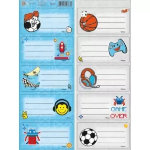 Beniamin Naklejki na zeszyty pasek No name - chłopiec - Etykiety samoprzylepne i bloki etykiet - miniaturka - grafika 1