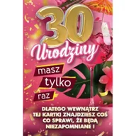 Kartki okolicznościowe i zaproszenia - Karnet Urodziny z nakładką na butelkę 30 - miniaturka - grafika 1