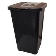 Kosze na śmieci - Pojemnik do segregacji 50 l brązowy - miniaturka - grafika 1