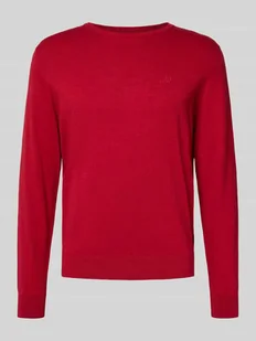 Sweter z dzianiny z prążkowanymi wykończeniami - Swetry męskie - miniaturka - grafika 1