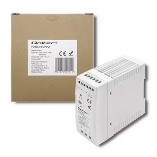 Qoltec Zasilacz Na Szynę Din 40W 24V 1.67A Biały Slim - Pozostałe akcesoria sieciowe - miniaturka - grafika 1