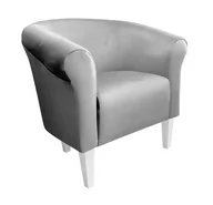 Fotele - ATOS Fotel Milo MG19 nogi 20 białe czarny - miniaturka - grafika 1