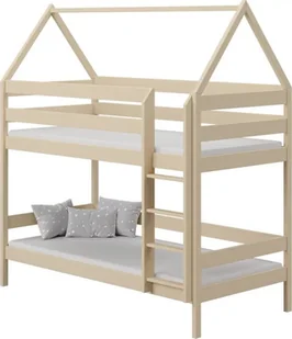 Elior Piętrowe łóżko do pokoju dziecięcego, waniliowy - Zuzu 3X 190x80 cm - Łóżka dla dzieci i młodzieży - miniaturka - grafika 1