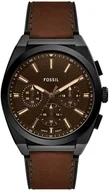 Zegarki męskie - Zegarek Fossil FS6108 Everett Chronograph Brown Leather Strap 44mm - miniaturka - grafika 1