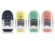 Przybory szkolne - MILAN Temperówko gumka Capsula Silver 16 sztuk - miniaturka - grafika 1