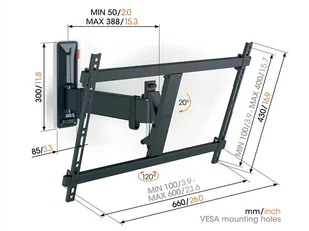 Vogel`s TVM 3623 obrotowy uchwyt do TV 40"-77" - Uchwyty do telewizora - miniaturka - grafika 10