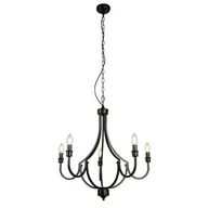 Lampy sufitowe - Lodge lampa wisząca 5xE14 czarna 82915-5BK - miniaturka - grafika 1