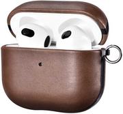 Akcesoria do słuchawek - Icarer iCarer Leather Crazy Horse etui z naturalnej skóry do AirPods 3 brązowy (IAP058-BN) IAP058-BN - miniaturka - grafika 1