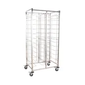 Wózki na żywność - Wózek na tace ze stali nierdzewnej, dwurzędowy, 12 poziomów, 1720 x 833 x 650 mm - miniaturka - grafika 1